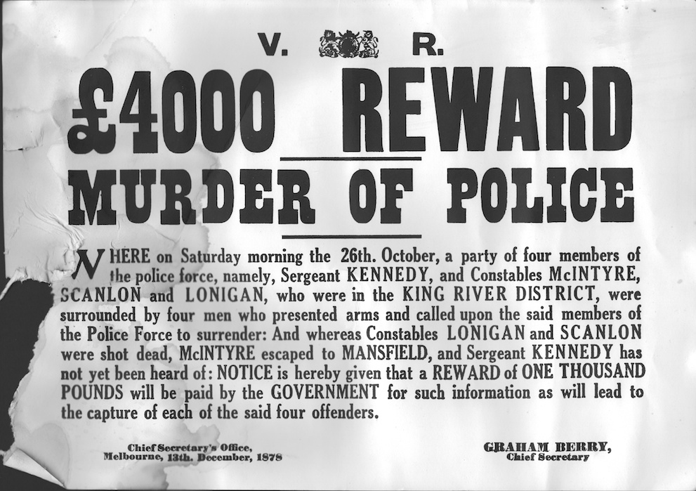 Ned Kelly wanted poster High Country History Hub