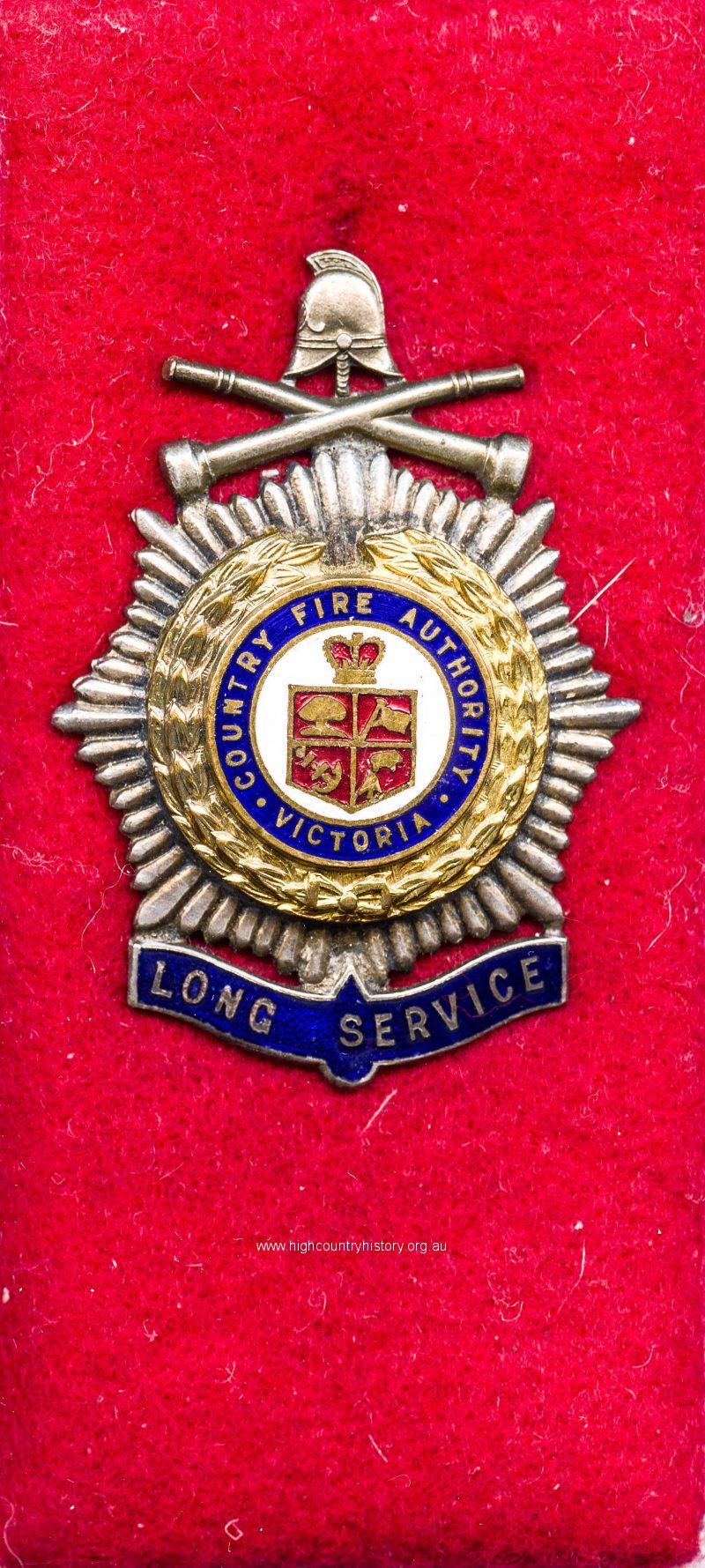 Country Fire Authority Victoria A 12 Year Long Service Badge Belonging To Neil Gardiner