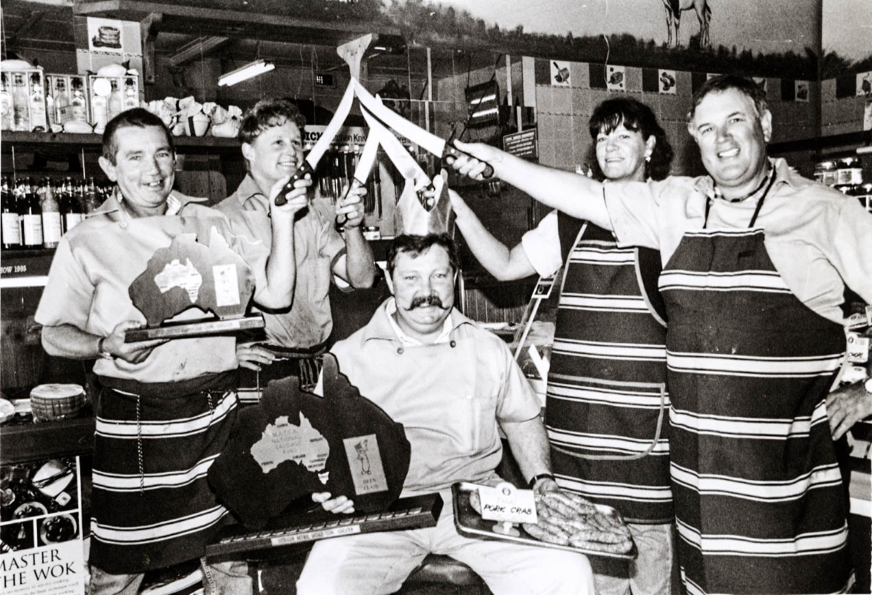 King of the Sausage Sizzle. Mansfield's Local Butcher, Des Nolan High Country History Hub